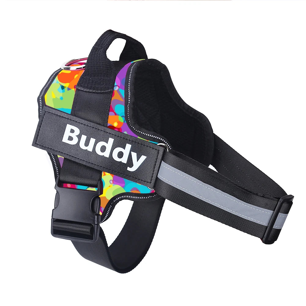 Personalized NO PULL Reflective Pet Harness