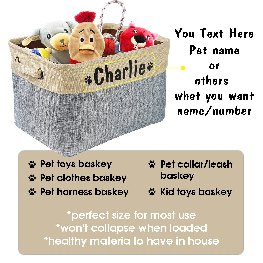 Personalized Pet Dog Toy Storage