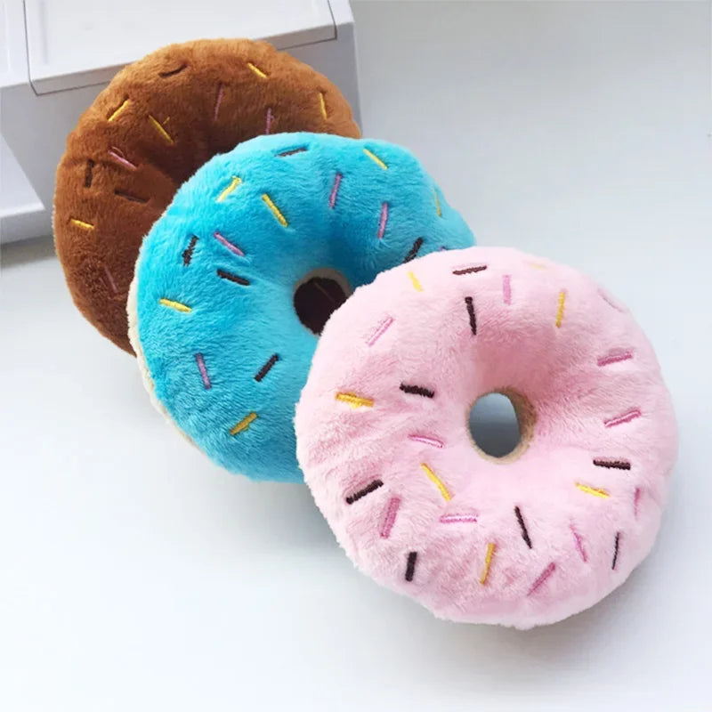 Soft Dog Donuts Plush Pet Toys