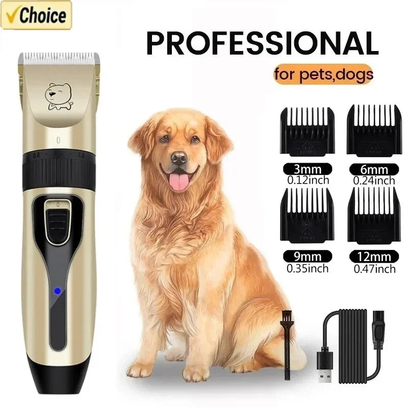 Professional Hair Clipper Electrical Grooming Trimmer for Pets USB Rechargeable
