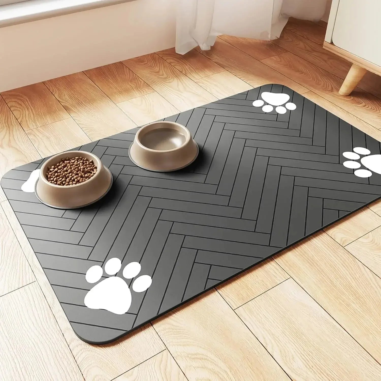 Absorbent Pet Placemat Rubber With  Backing