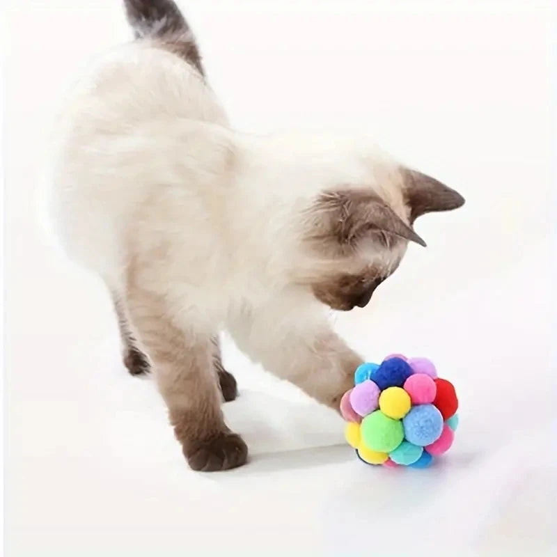 1/3PCS Cat Plush Ball Toy