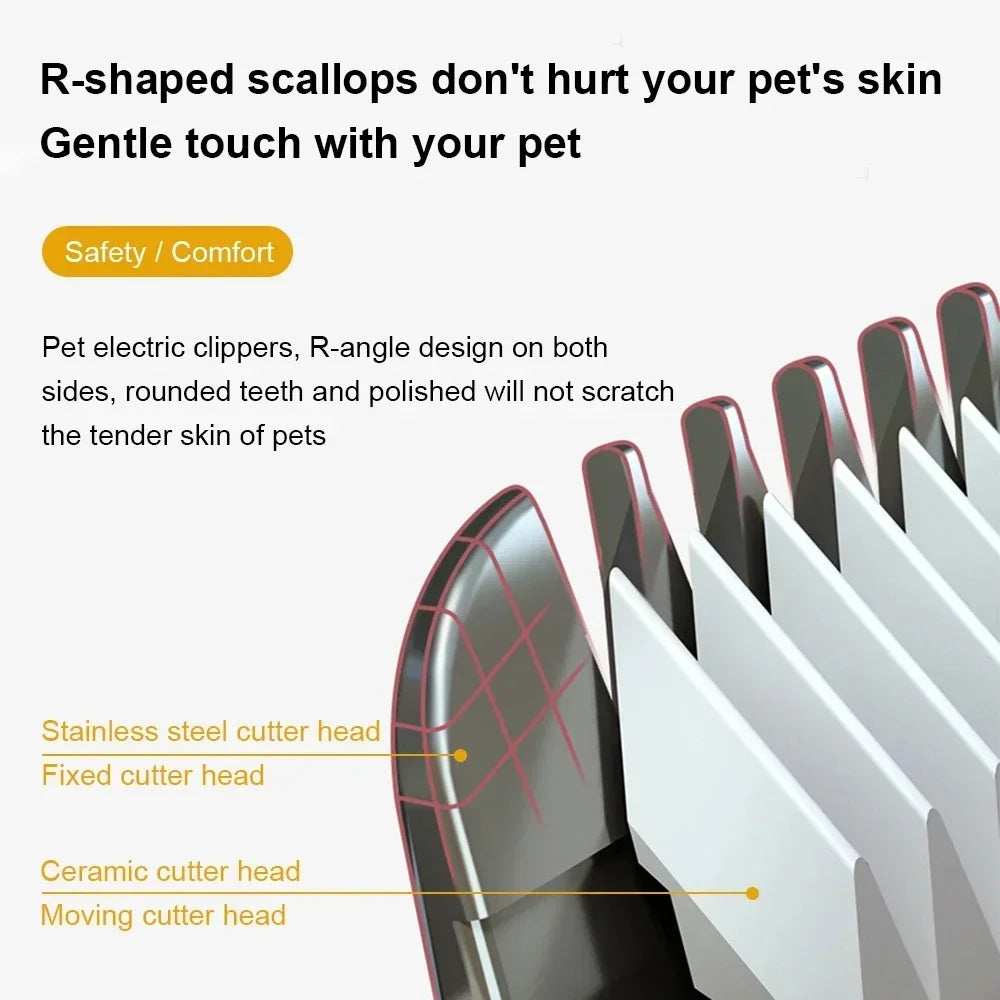 Professional Hair Clipper Electrical Grooming Trimmer for Pets USB Rechargeable