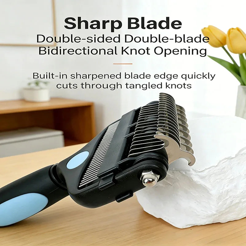 3 In 1 Pet Deshedding Brush And Hair Remover P