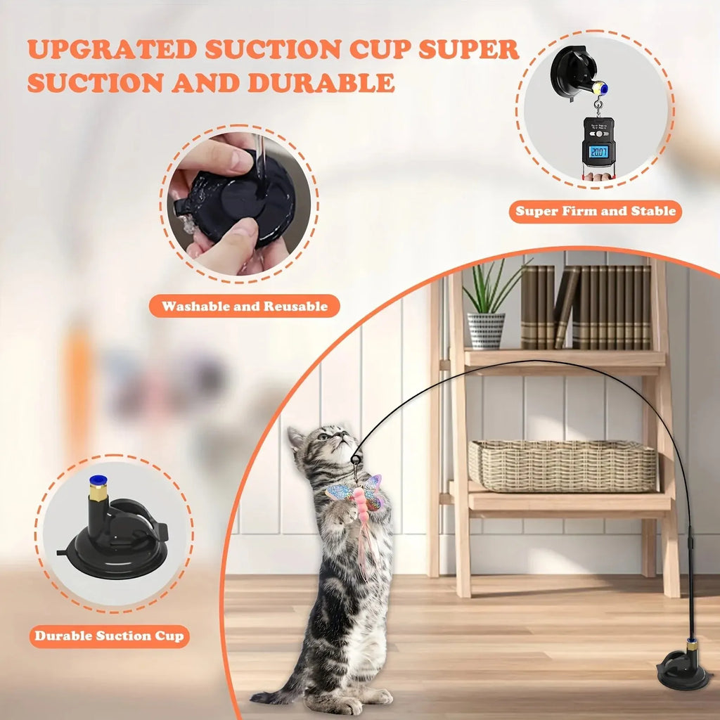 Feather Wand Cat Teaser Toy