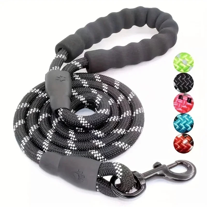 Reflective Pet Leash With Soft Handle