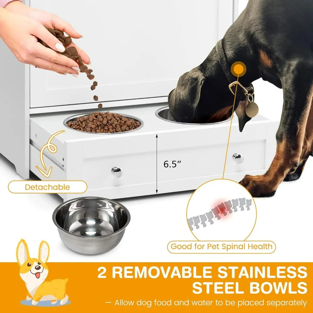 Pet Feeding Furniture Station