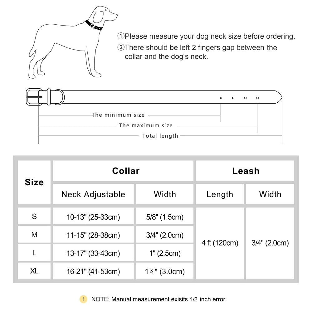 Dog Collar And Leash Set