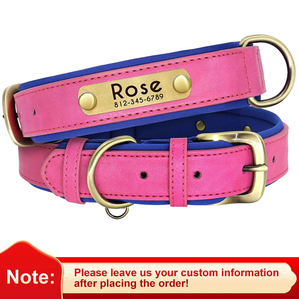 Personalized Leather Dog Collar