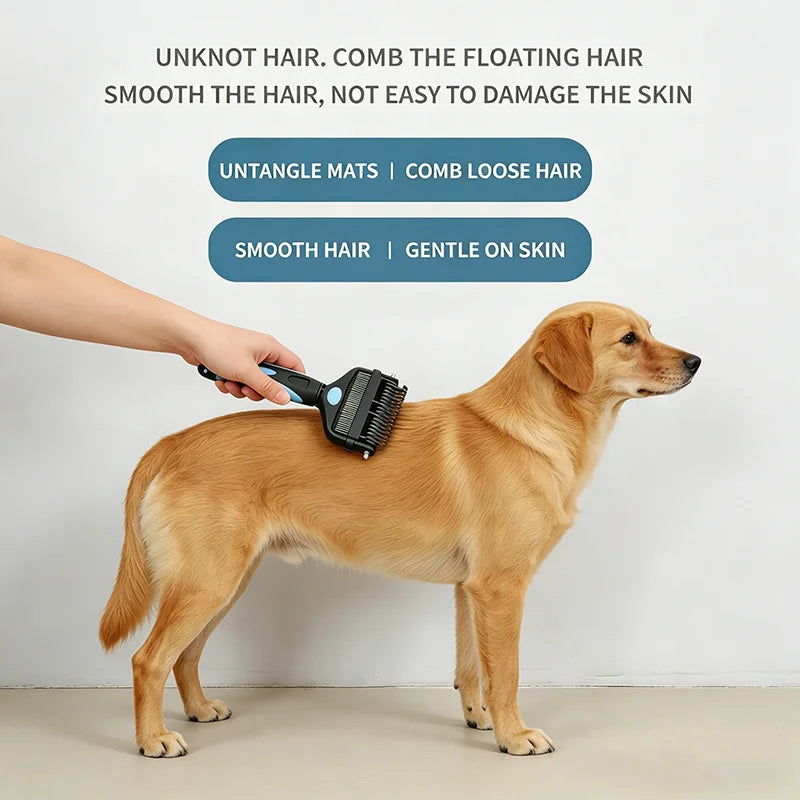 3 In 1 Pet Deshedding Brush And Hair Remover P