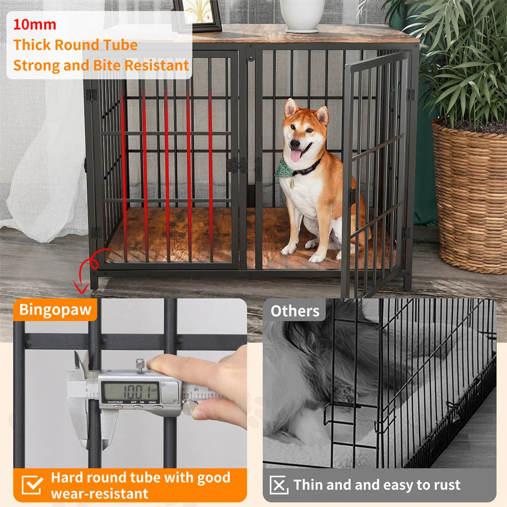 Dog Crate With Removable Divider & 4 Doors