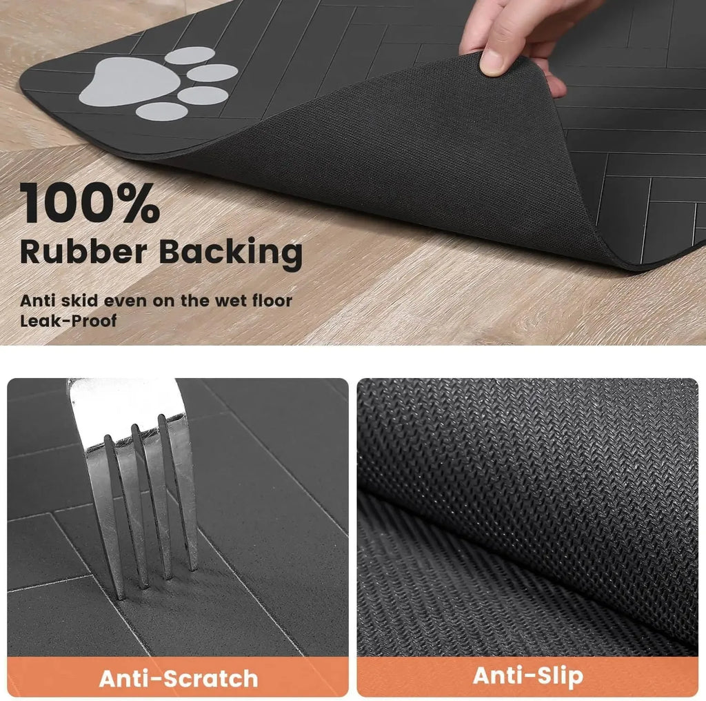 Absorbent Pet Placemat Rubber With  Backing