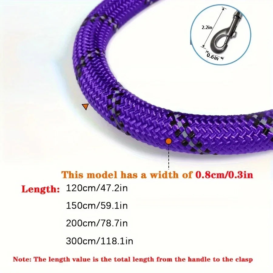 Reflective Pet Leash With Soft Handle
