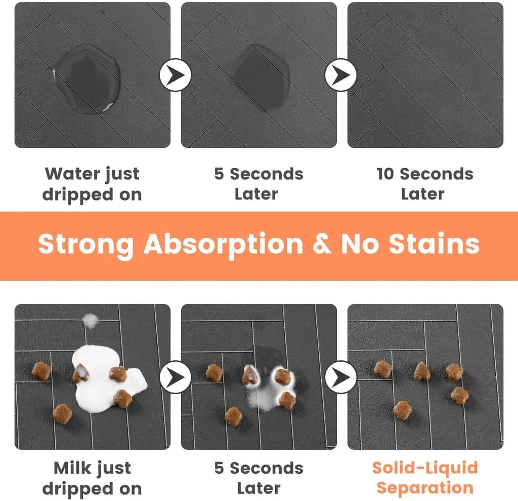 Absorbent Pet Placemat Rubber With  Backing
