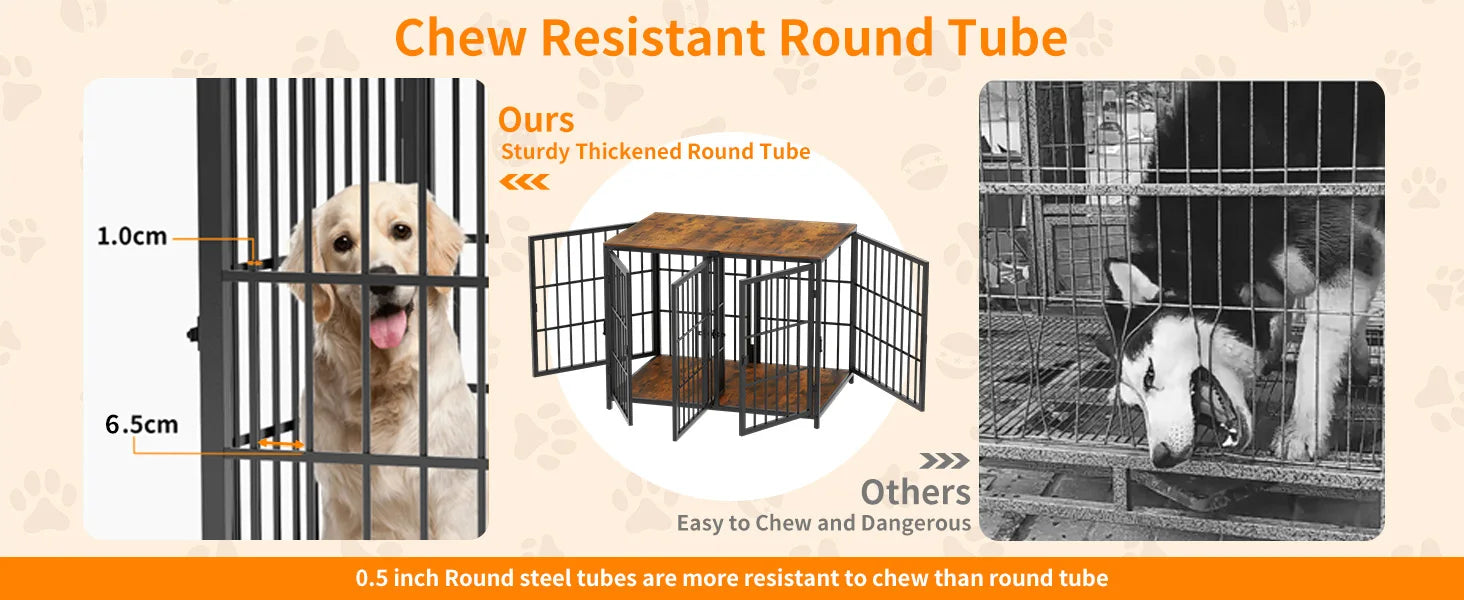 Dog Crate With Removable Divider & 4 Doors