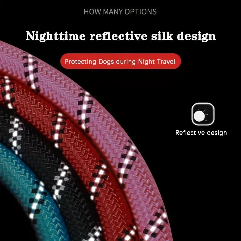 Reflective Pet Leash With Soft Handle