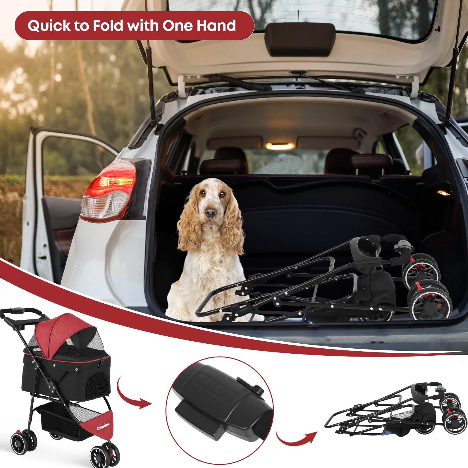 Foldable Pet Stroller