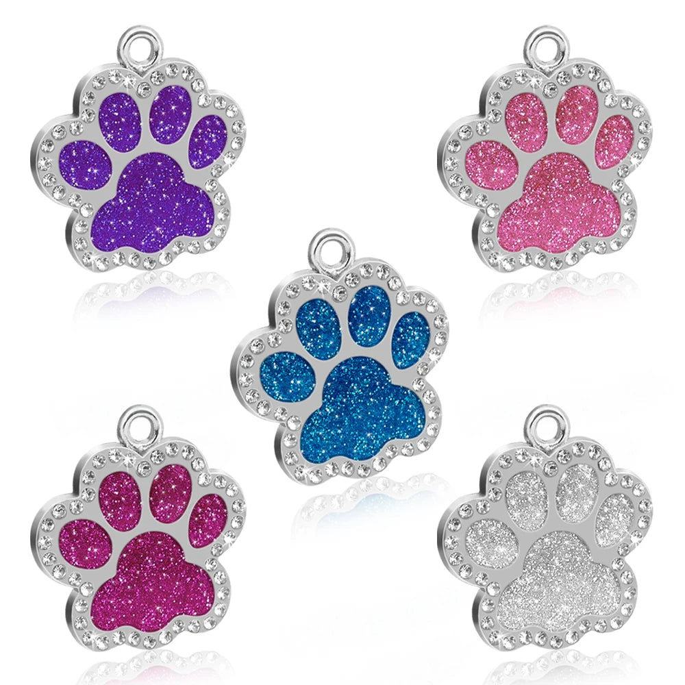 Custom Cat & Dogs Tag Bling Rhinestone