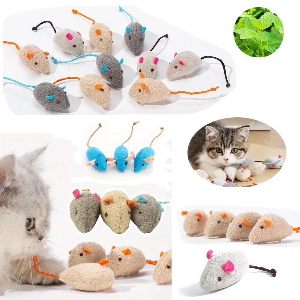 200 Pcs Rattle Mouse Cat Toys