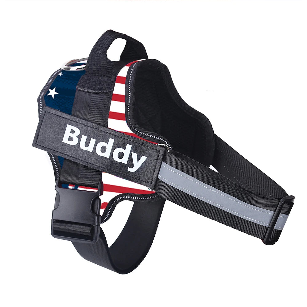 Personalized NO PULL Reflective Pet Harness