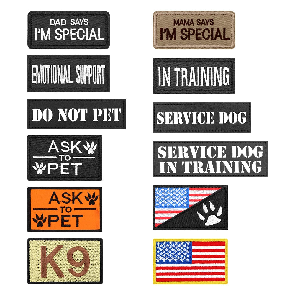 Tactical Patch Bundle For Dog Vest Harness