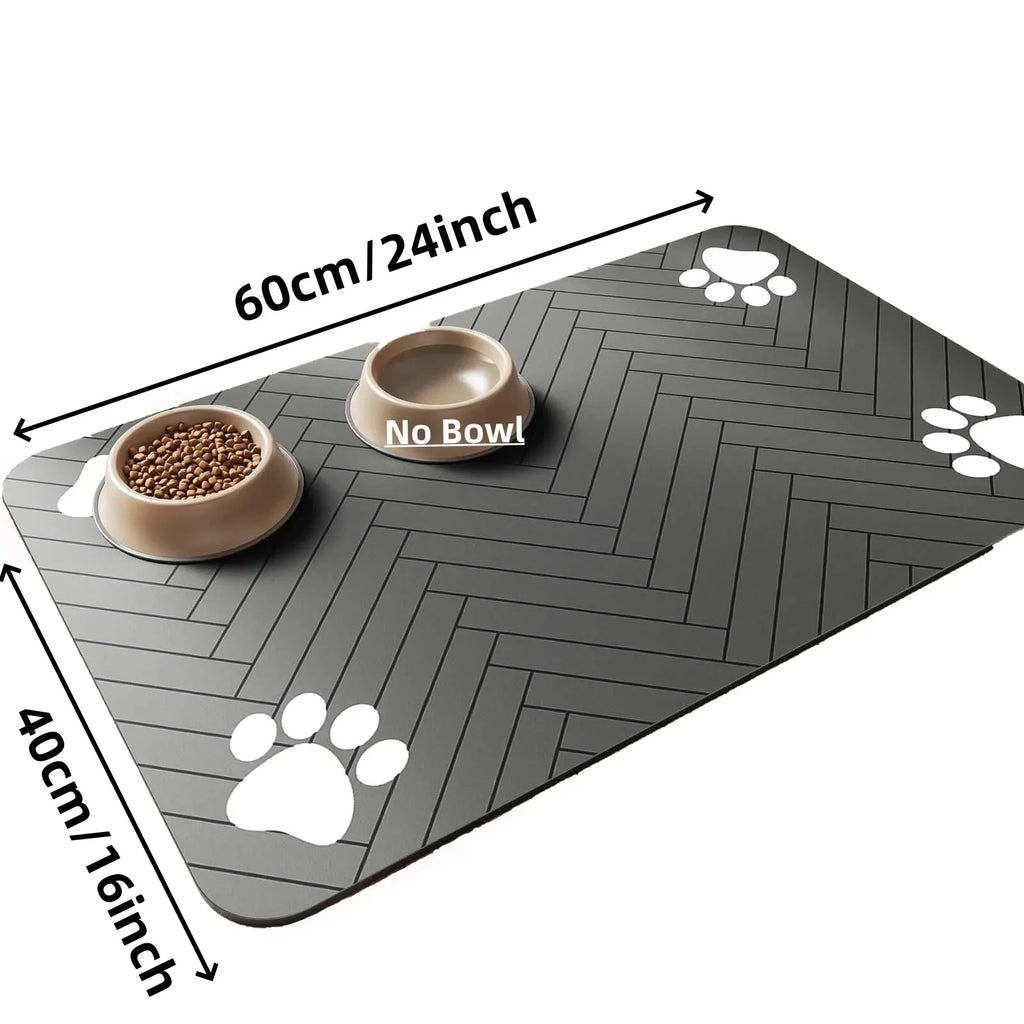 Absorbent Pet Placemat Rubber With  Backing