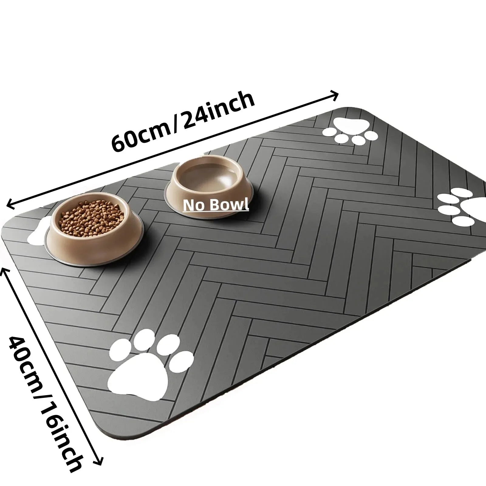Absorbent Pet Placemat Rubber With  Backing