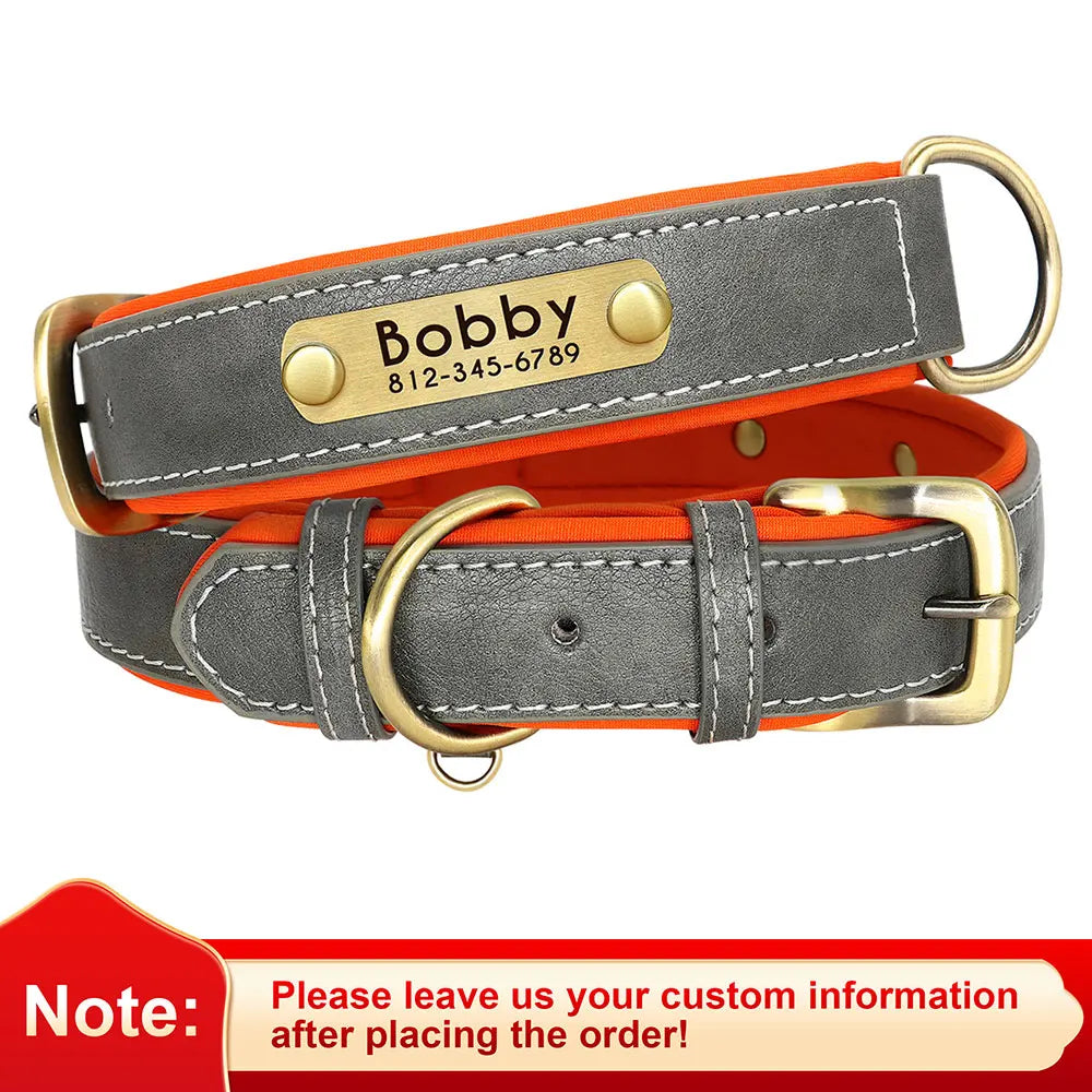 Personalized Leather Dog Collar