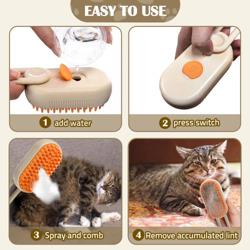 Steam Spray Cat Brush