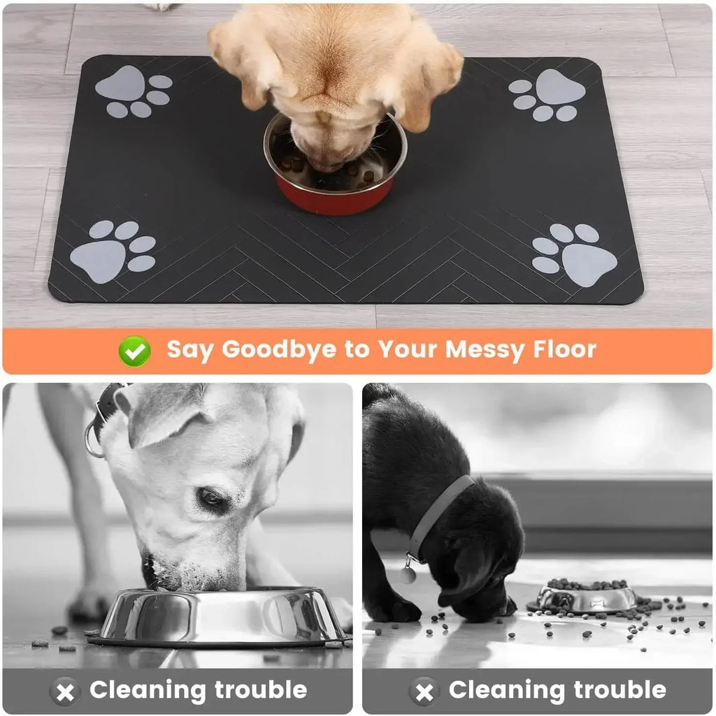 Absorbent Pet Placemat Rubber With  Backing
