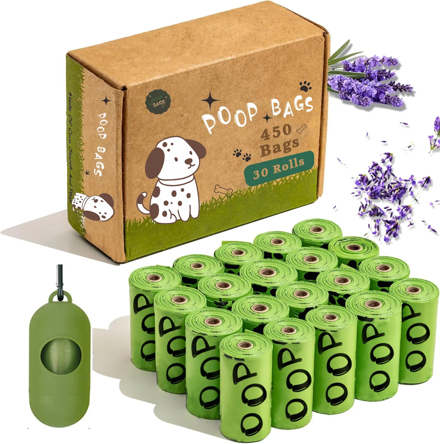 Biodegradable Dog Poop Bags Lavender Scented