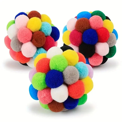 1/3PCS Cat Plush Ball Toy