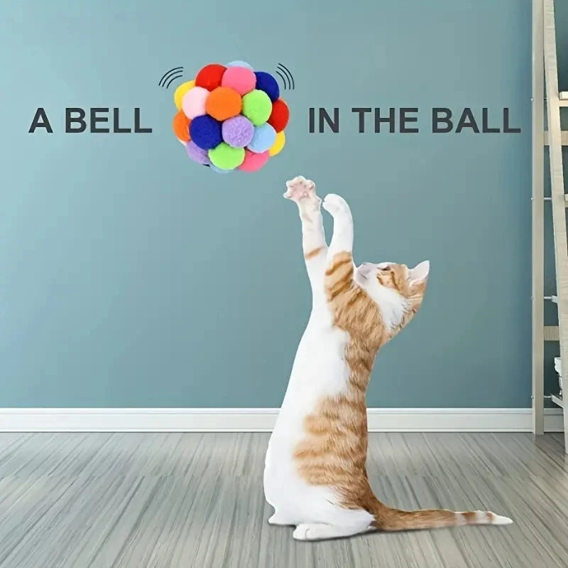 1/3PCS Cat Plush Ball Toy