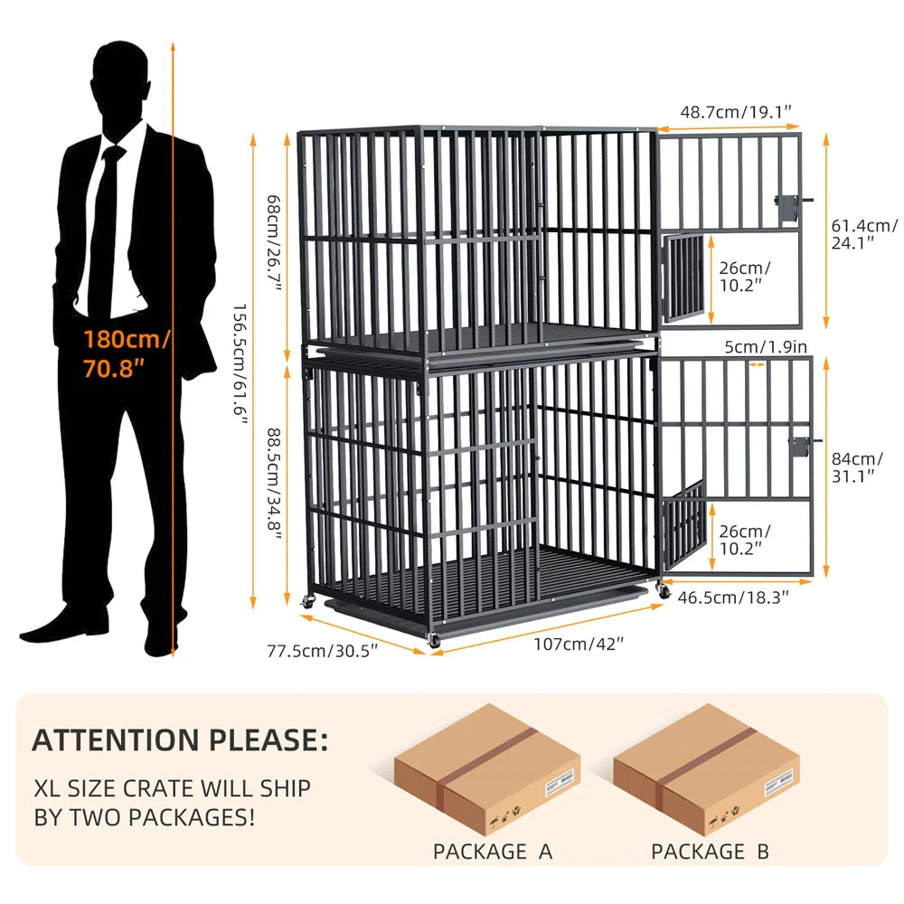 Stackable Dog Crate  Dog Kennel Cage