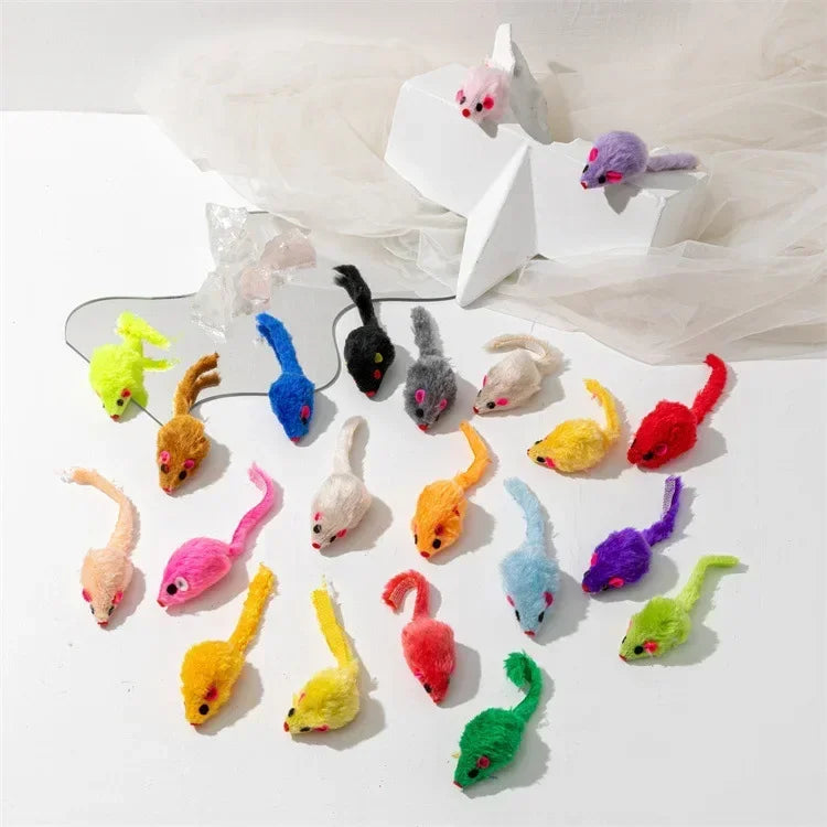 200 Pcs Rattle Mouse Cat Toys