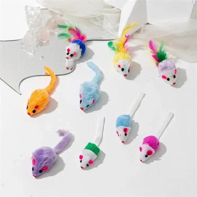 200 Pcs Rattle Mouse Cat Toys