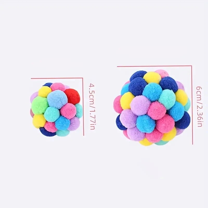 1/3PCS Cat Plush Ball Toy