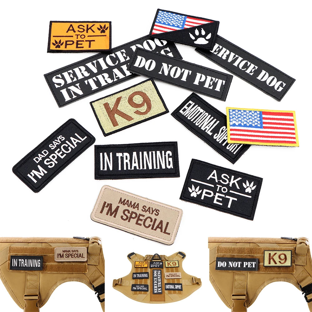 Tactical Patch Bundle For Dog Vest Harness