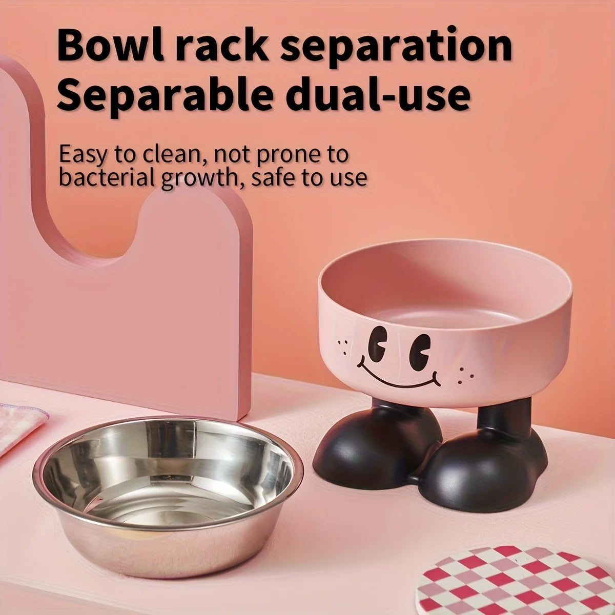 Elevated Stainless Steel Food And  Water Bowls