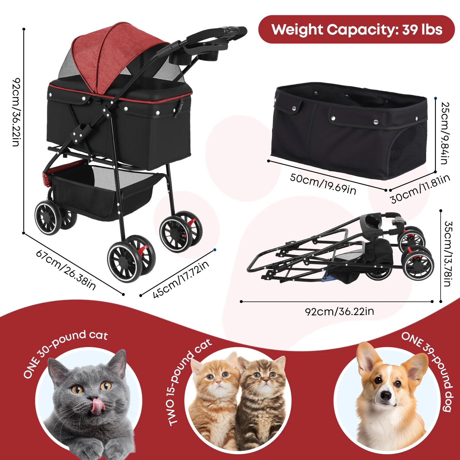 Foldable Pet Stroller