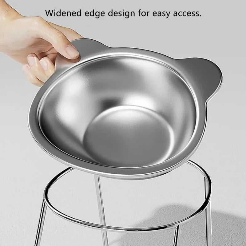 Stainless Steel Raised Pet Bowl