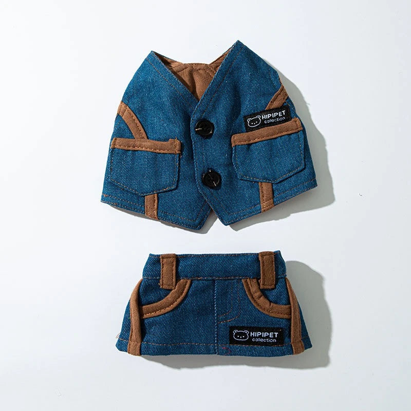 Denim Pet Vest & Skirt