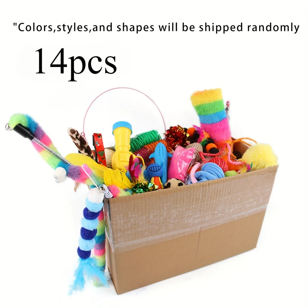 56pcs/28pcs/14pcs Cat Toys Mixed Pack.