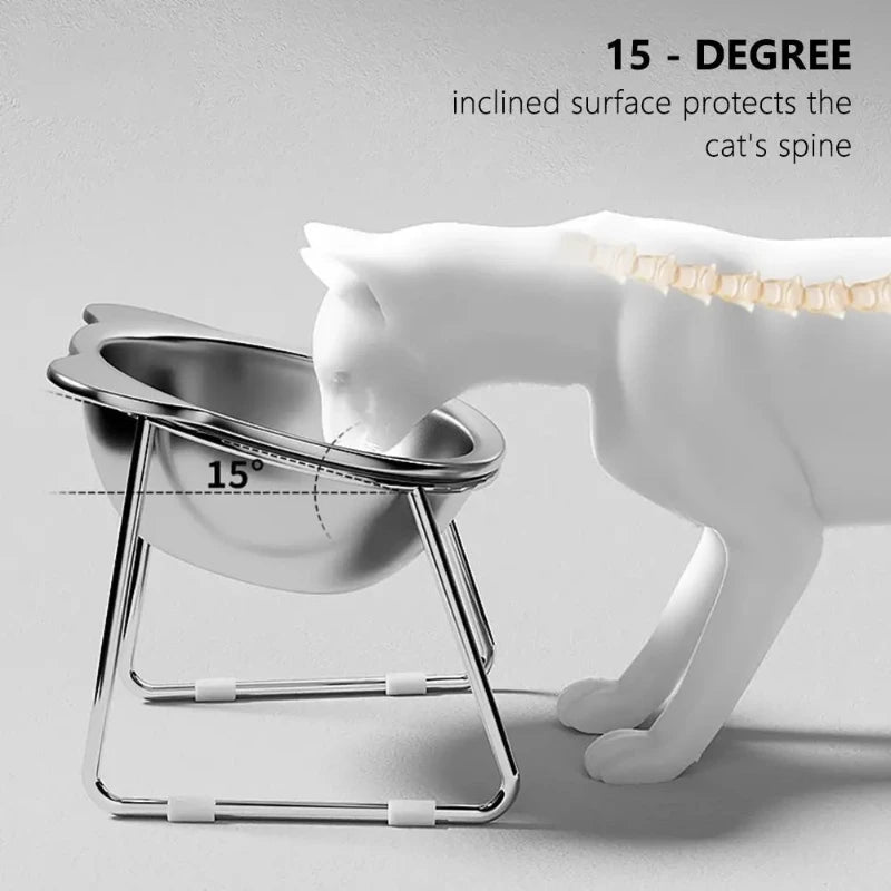 Stainless Steel Raised Pet Bowl