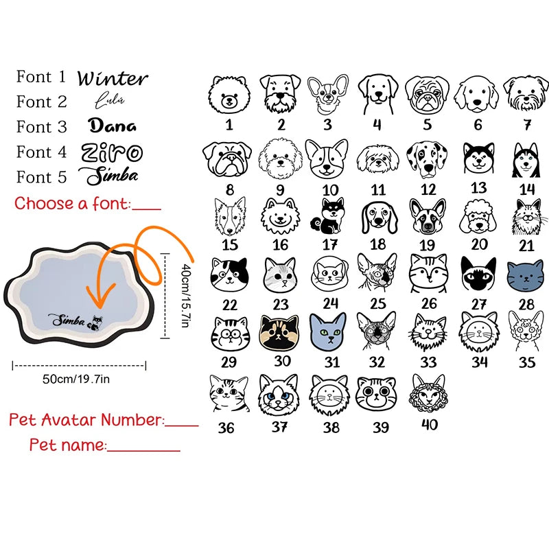  Custom Pet Feeding Mat